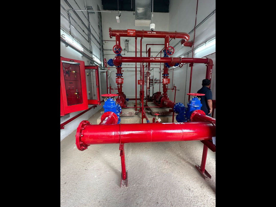 Fire alarm and detection work on site